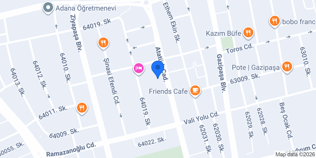 Özbilgi Kitabevi konumu