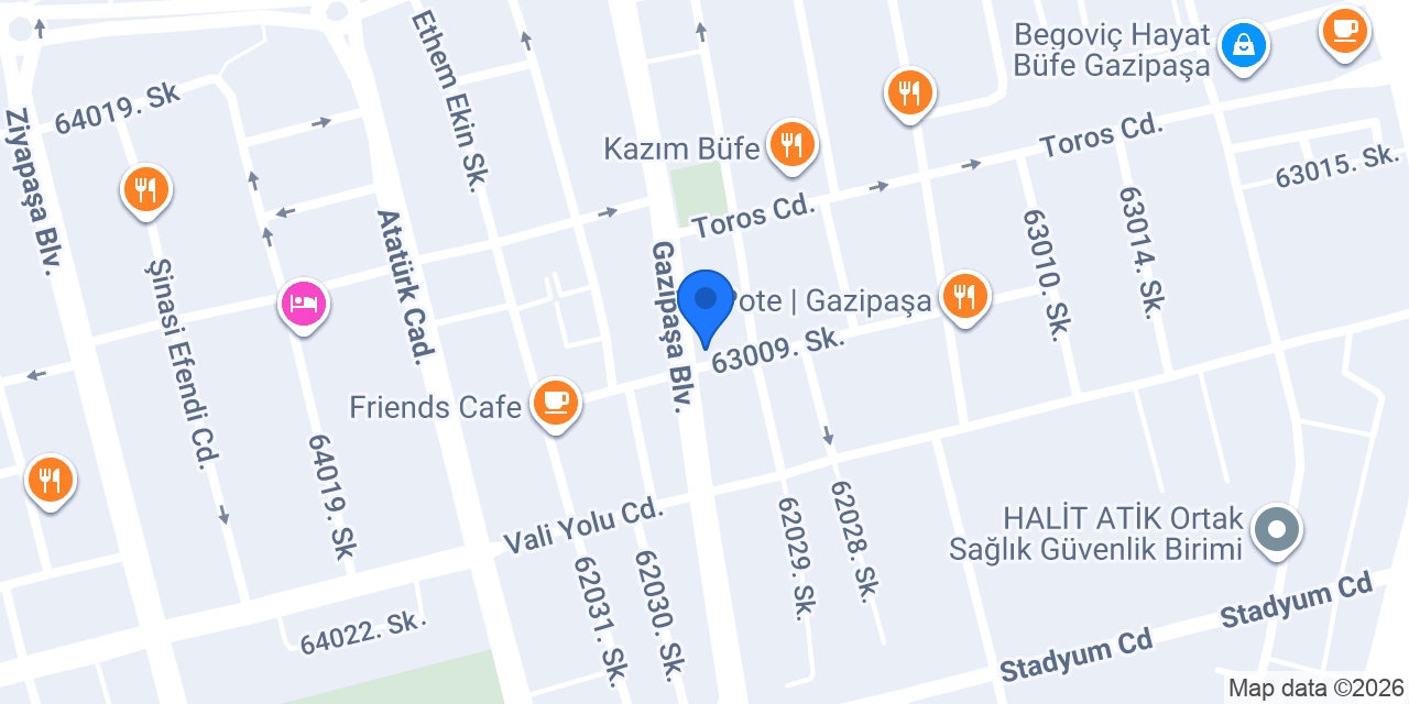 Saça Kuaför konumu