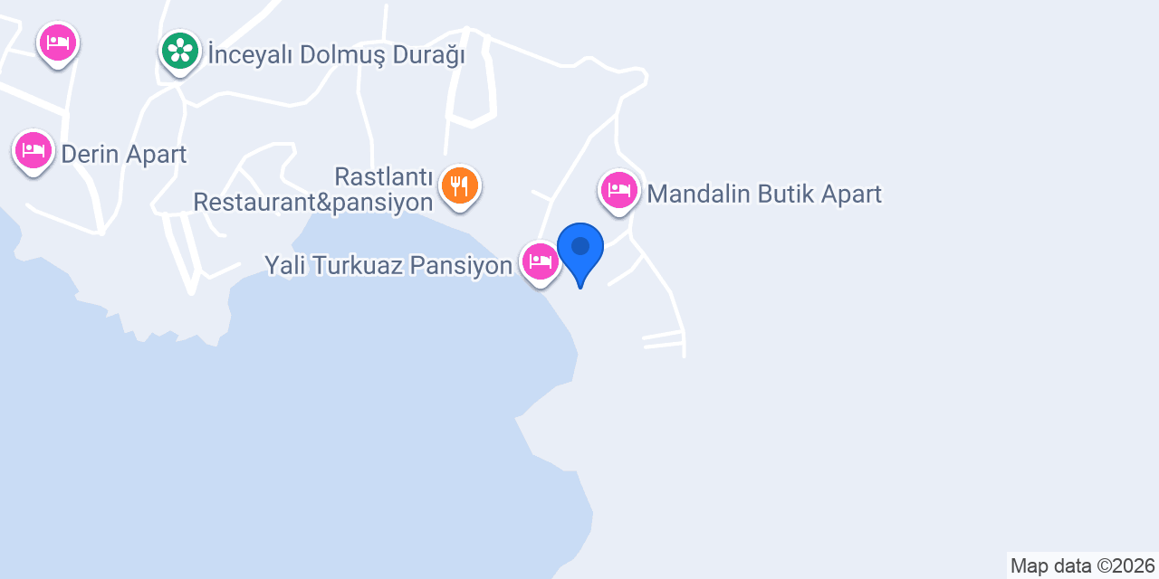 Mazı Kumsal Pansiyon ve Restoran konumu