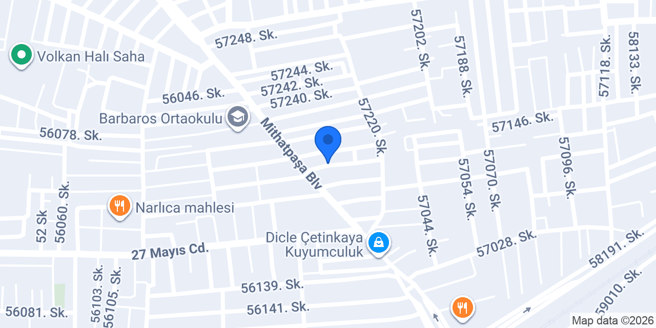 Teslim dekorasyon konumu