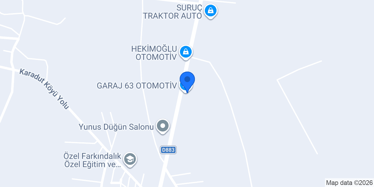 GARAJ 63 OTOMOTİV konumu