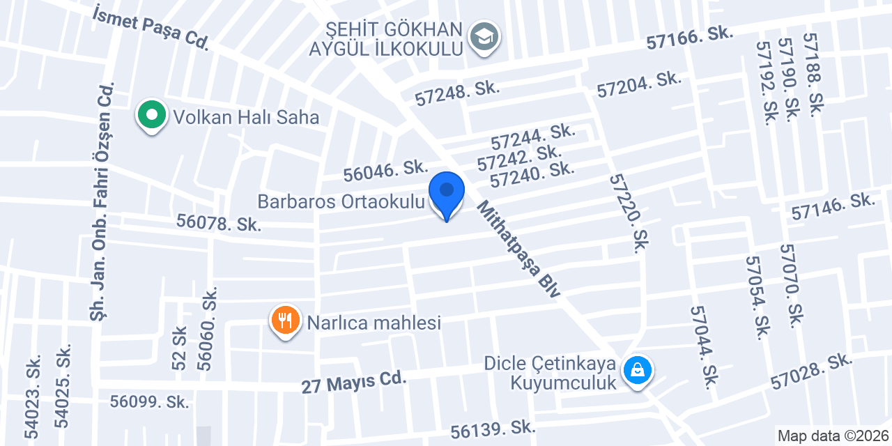 Barbaros Ortaokulu konumu