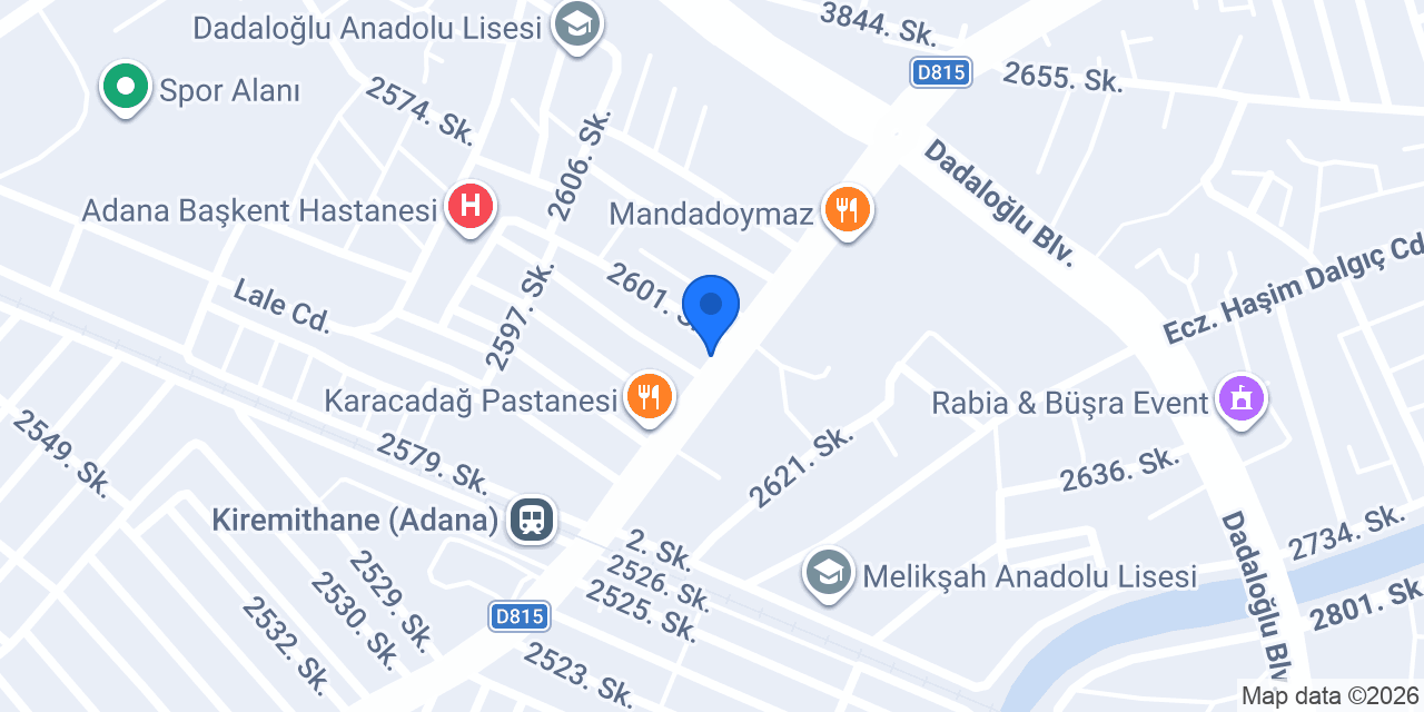 Eminevim Adana Yüreğir Şube konumu