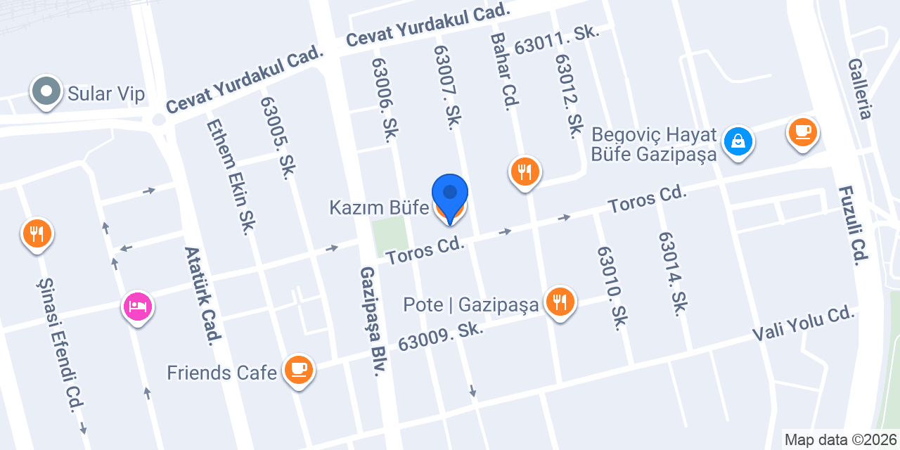 Kazım Büfe konumu
