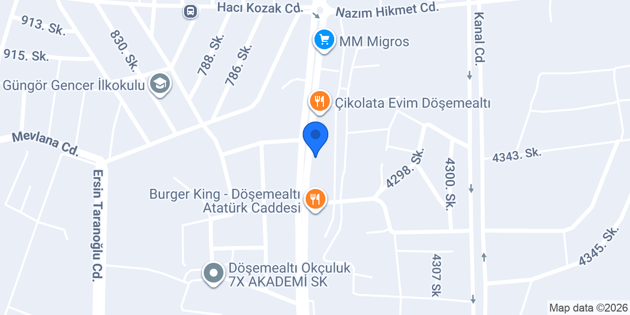 Badem Veteriner Kliniği konumu