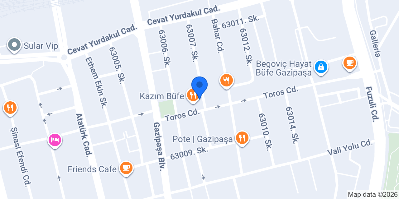 SAHNE DAKTİLO konumu