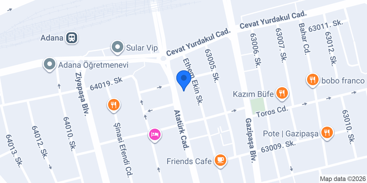 ADANA AVUKAT İBRAHİM ÇOLAKEROL konumu