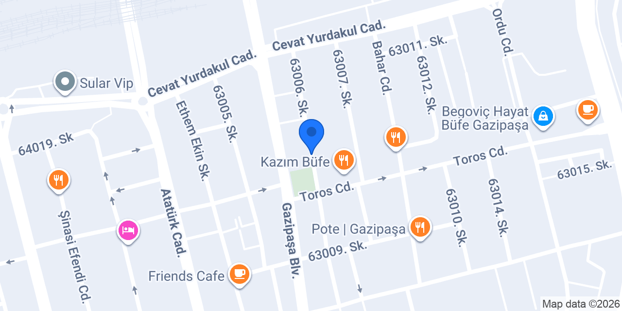 Melekler Cafe Adana konumu