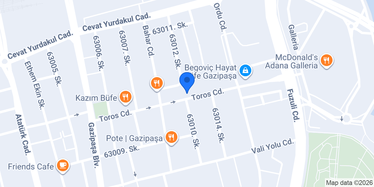 Anadolubank Toros Caddesi Şubesi konumu