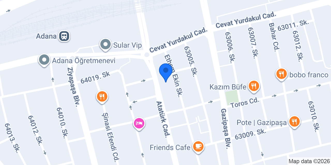 DenizBank Adana Şubesi konumu