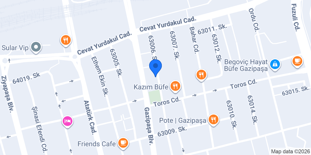 Garanti BBVA Gazipaşa Şubesi konumu