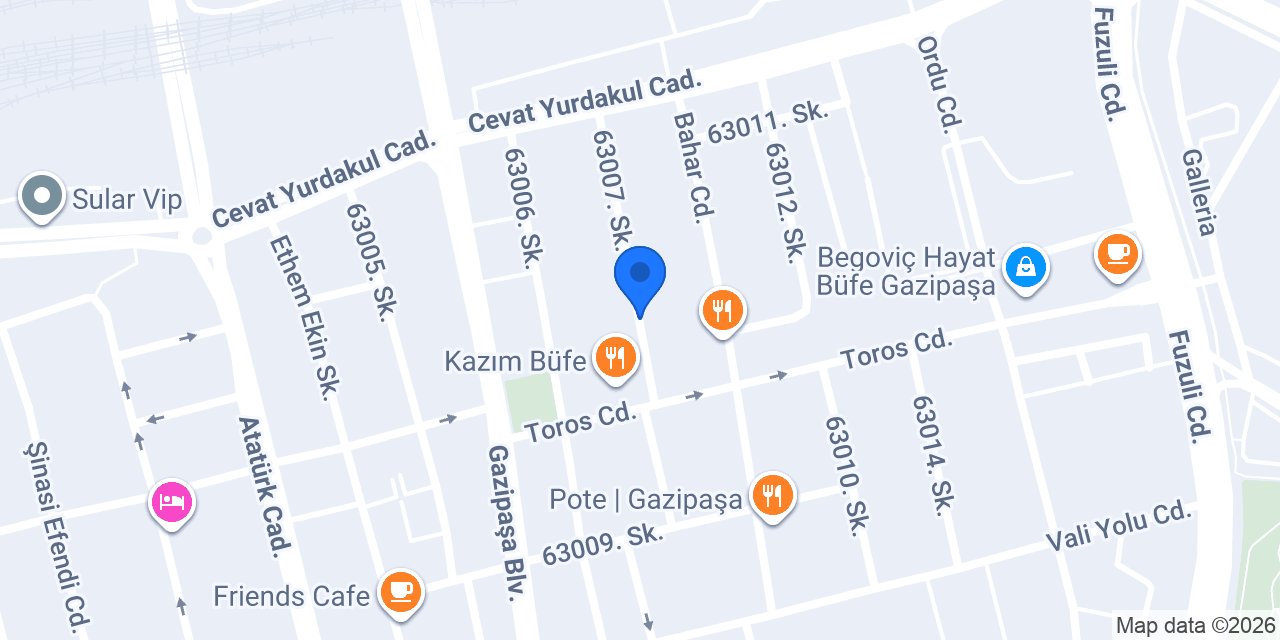 Adana Taksi konumu