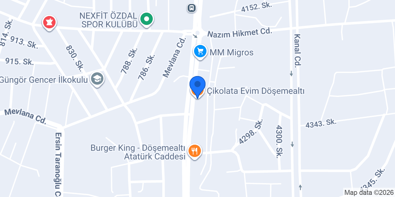Çikolata Evim Döşemealtı konumu