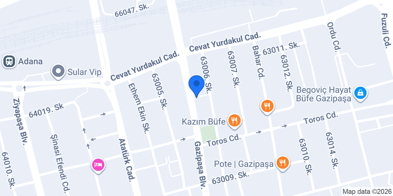 Adana Özkan Turizm konumu