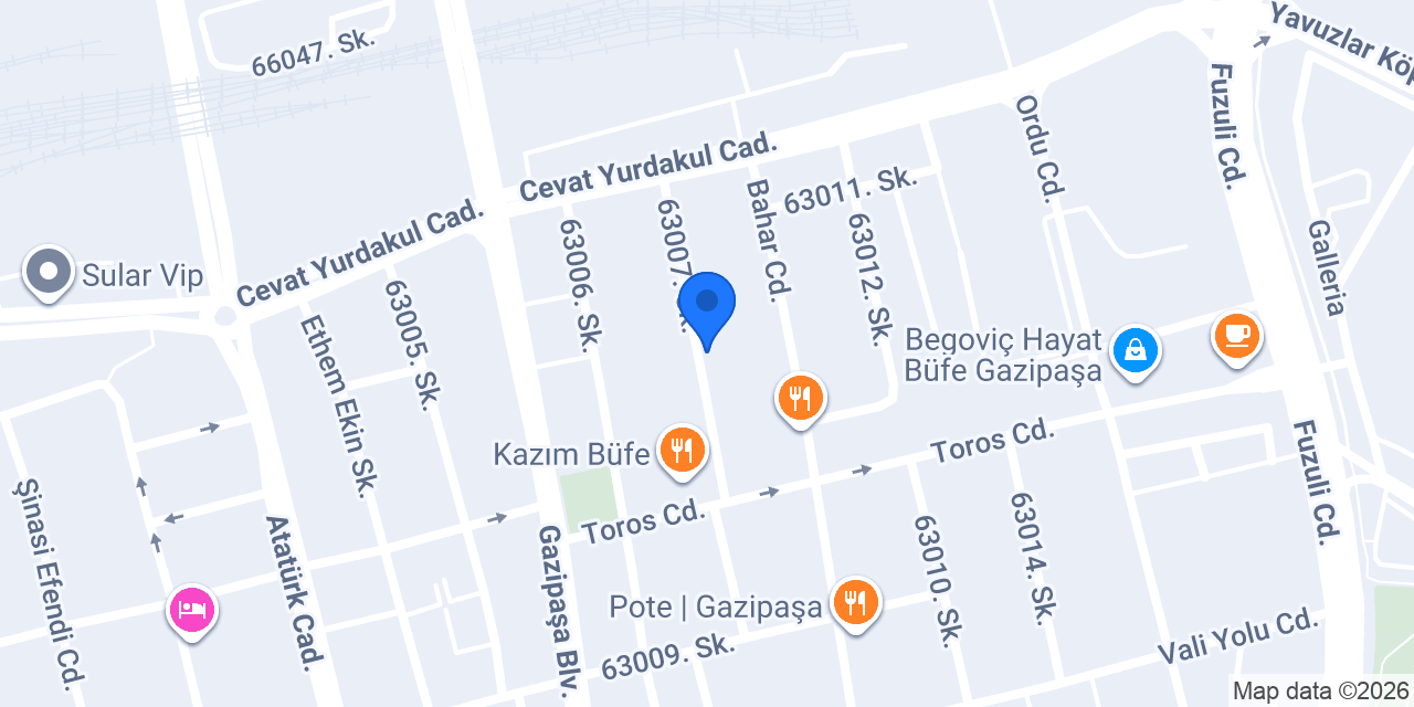 Gazipaşa Eğitim Adana konumu
