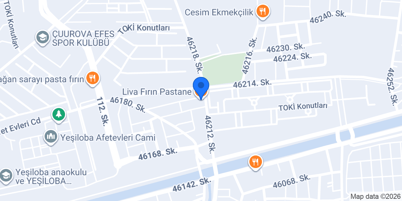 Liva Fırın Pastane konumu