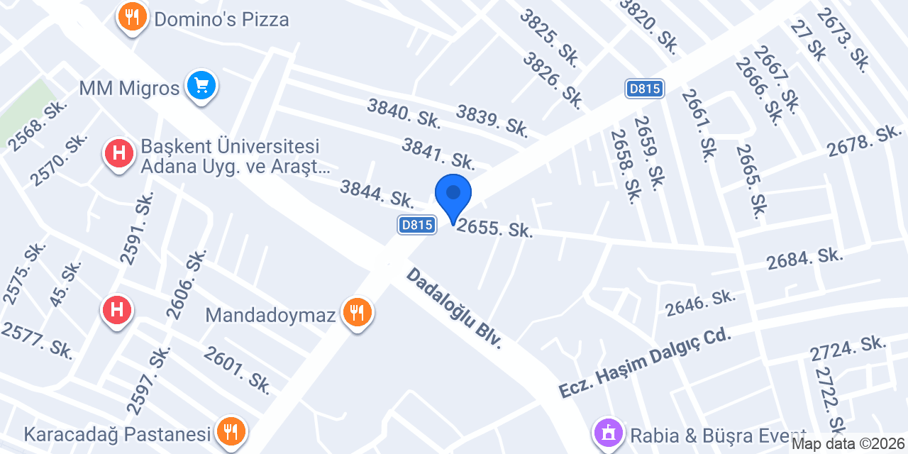 Diş hekimi Mustafa ÇALIŞIR konumu