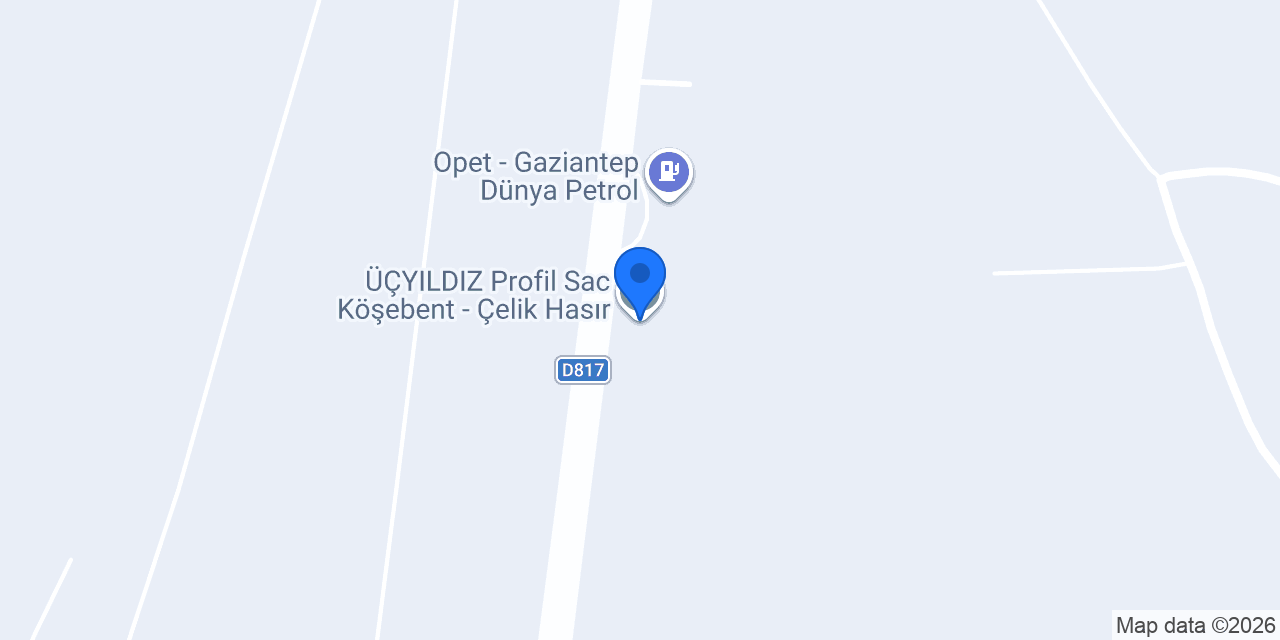 ÜÇYILDIZ Profil Sac Köşebent - Çelik Hasır konumu