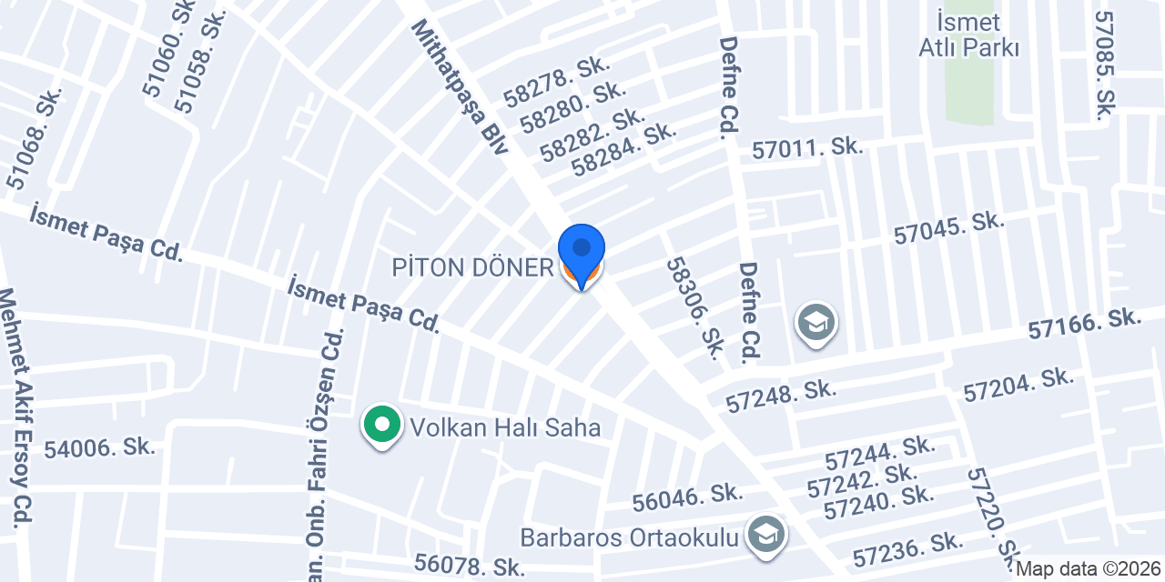 PİTON DÖNER konumu
