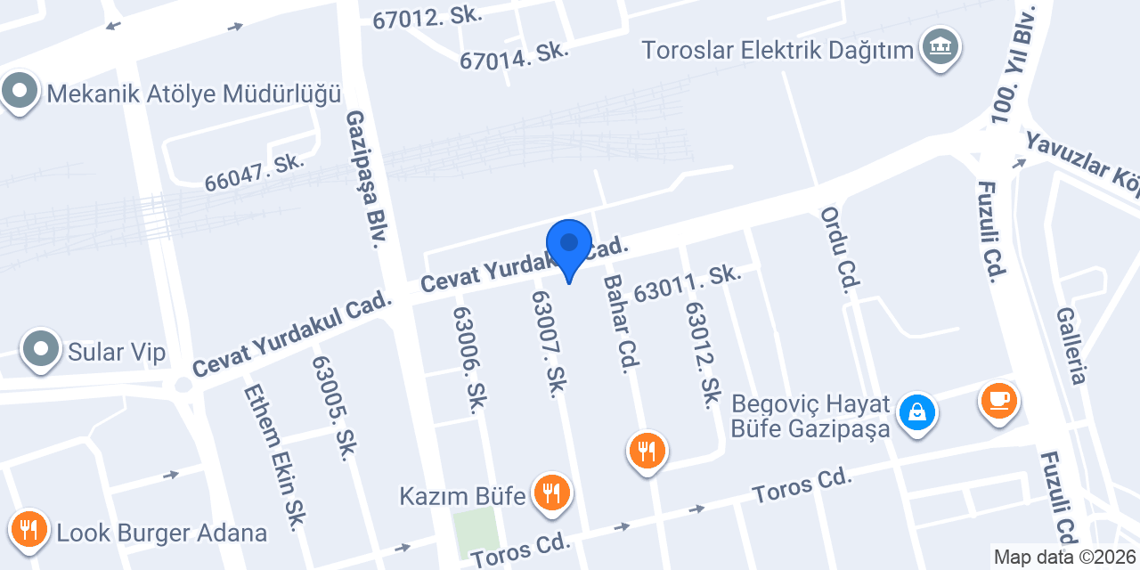 Adanus Veteriner Kliniği konumu