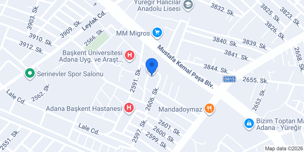 Dadaloğlu Anadolu Lisesi konumu