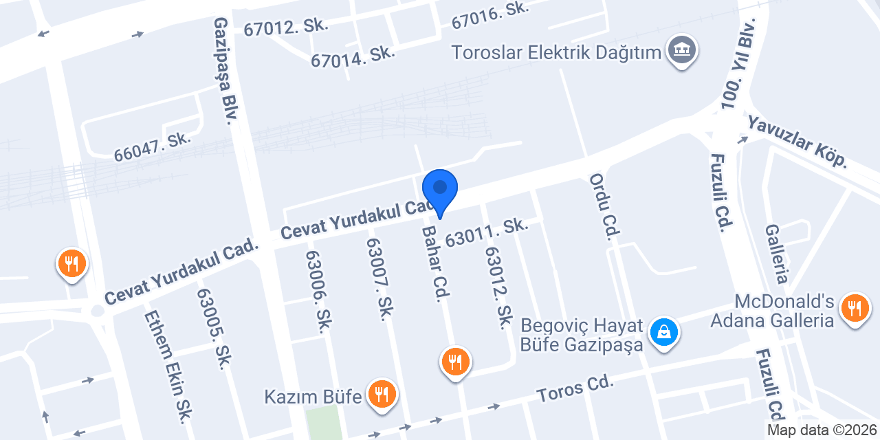 Yükselhan Otel Adana konumu