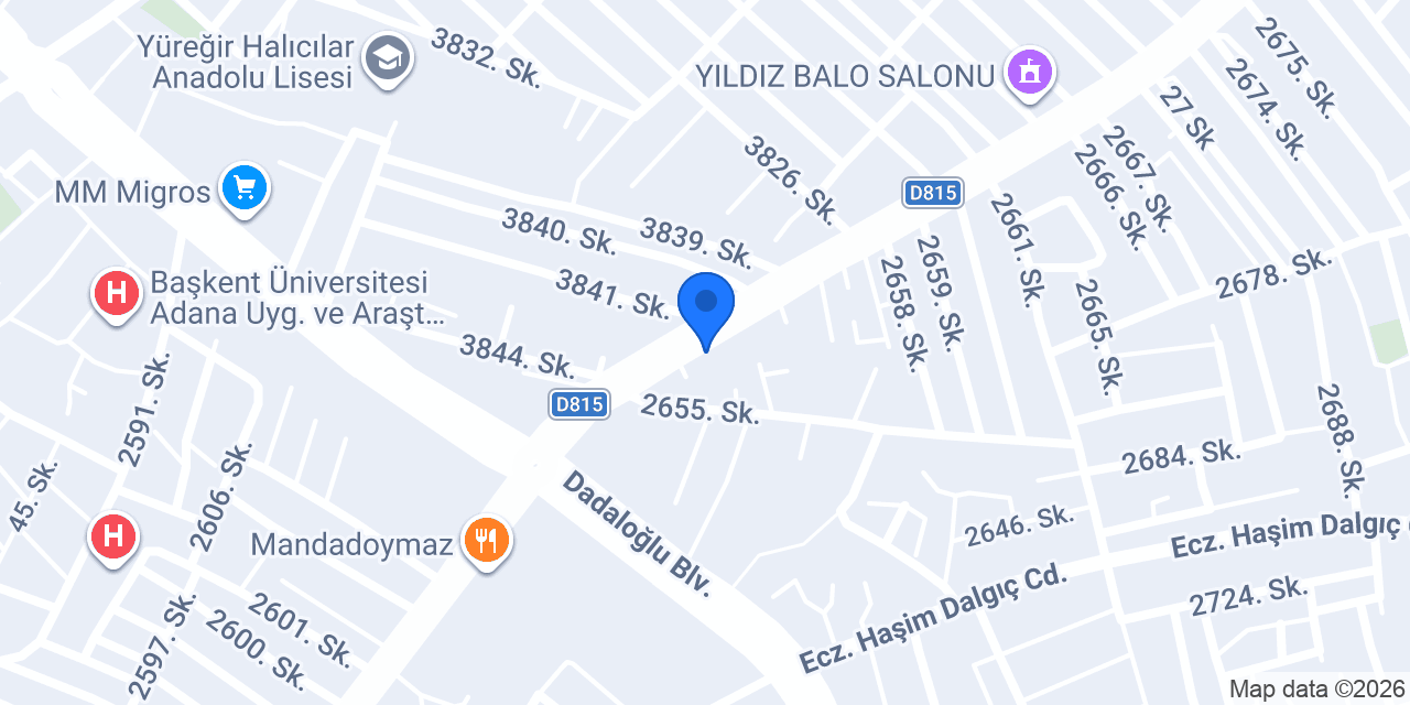 Diş Hekimi Samuray Ülgen konumu