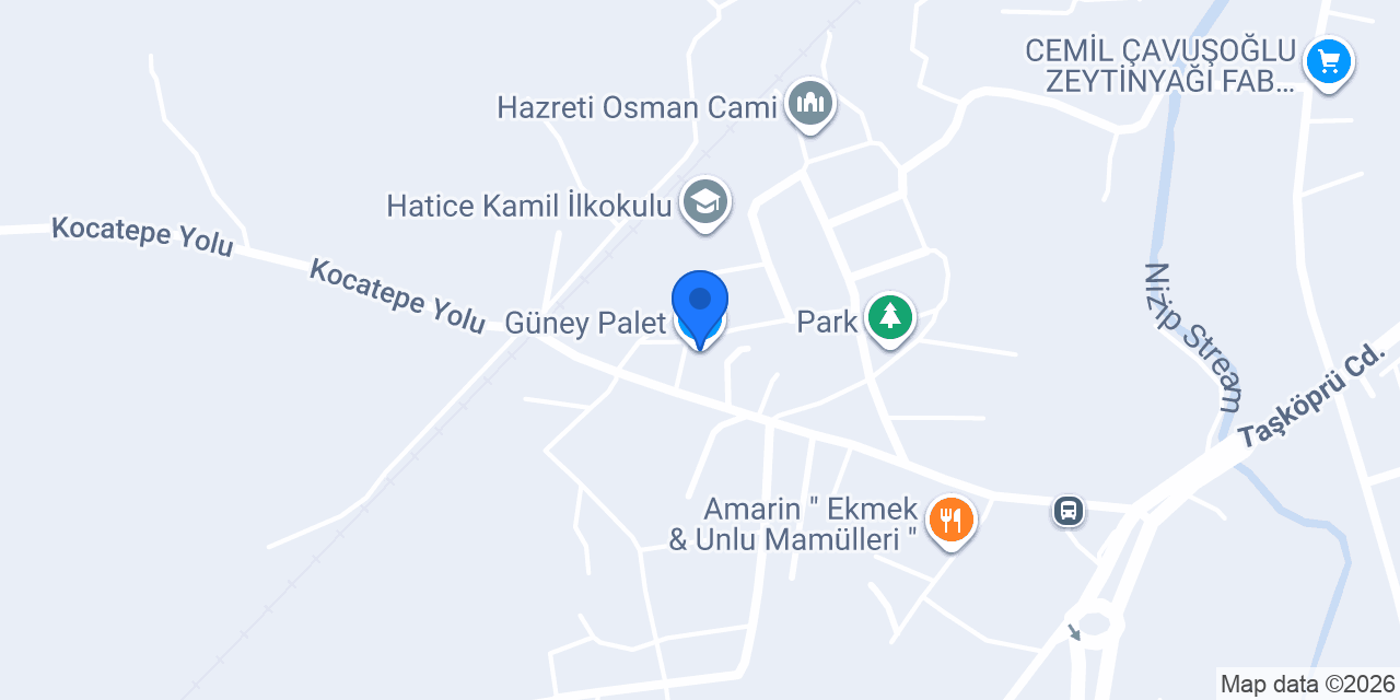 Güney Palet konumu