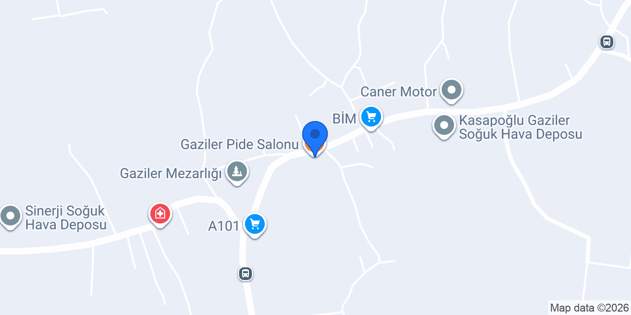 Gaziler Pide Salonu konumu