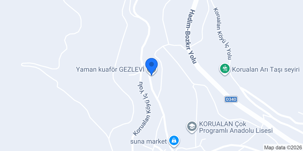 Yaman kuaför GEZLEVİ konumu