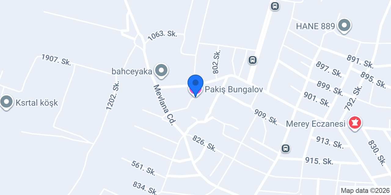 Pakiş Bungalov konumu