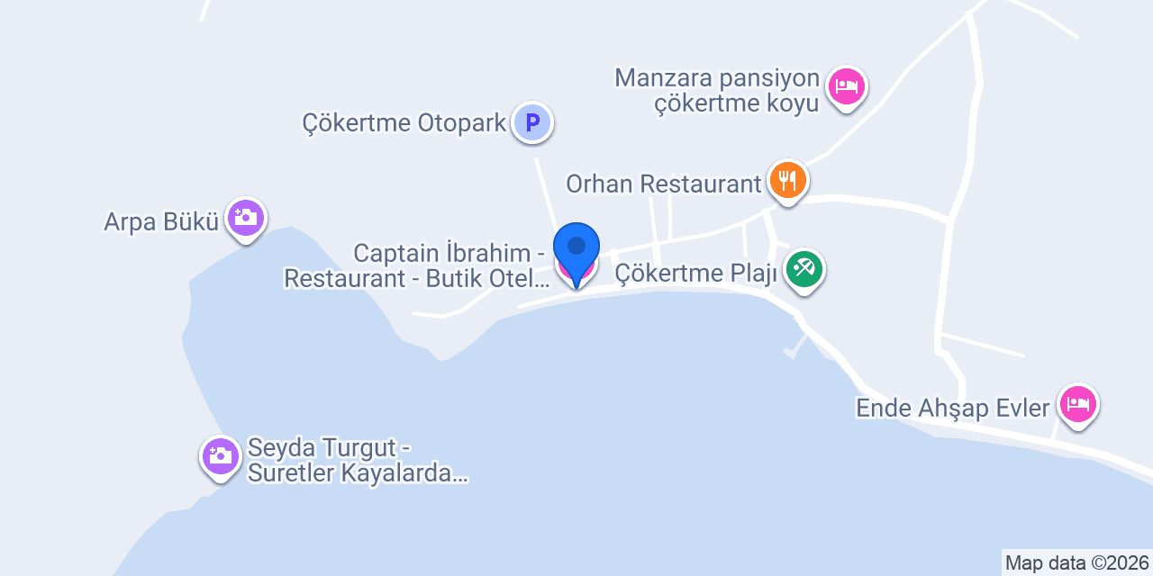 Captain İbrahim - Restaurant - Butik Otel - Çökertme konumu