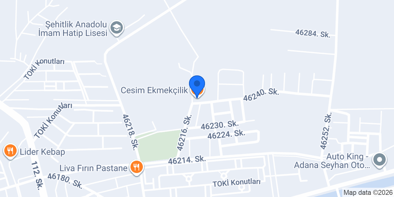 Cesim Ekmekçilik konumu