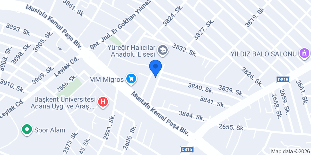 Yüreğir Kaan Taksi konumu