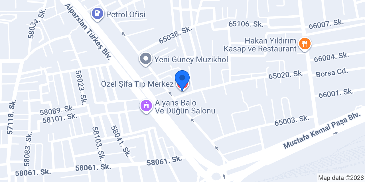 Özel Şifa Tıp Merkez konumu