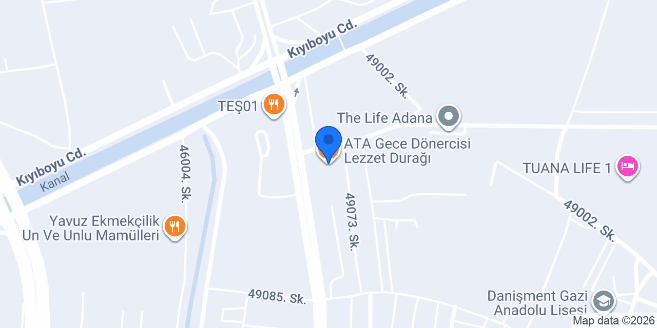ATA Gece Dönercisi Lezzet Durağı konumu
