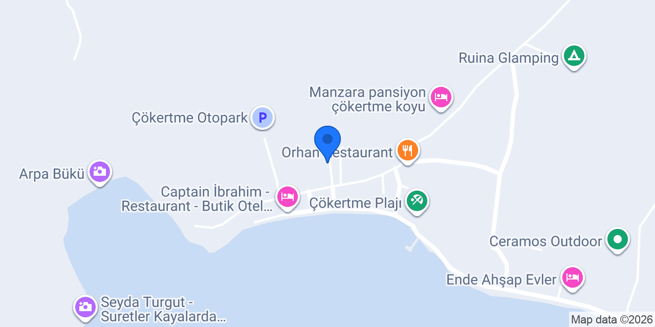 Bahçe Pansiyon konumu