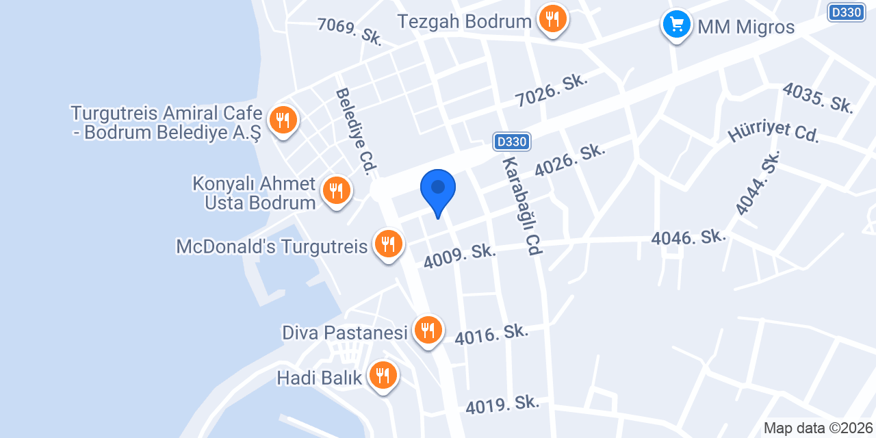 Rıhtım Restaurant Turgutreis konumu
