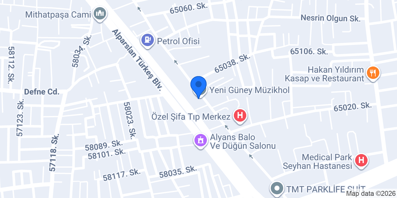 Yeni Güney Müzikhol konumu