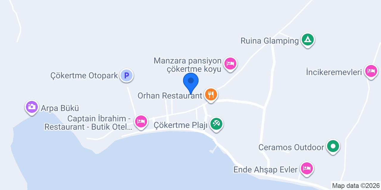 Yelken Bungalov Çökertme B&B konumu
