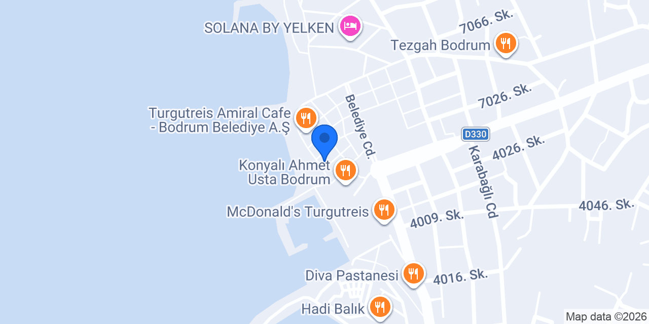 Kortan Otel konumu