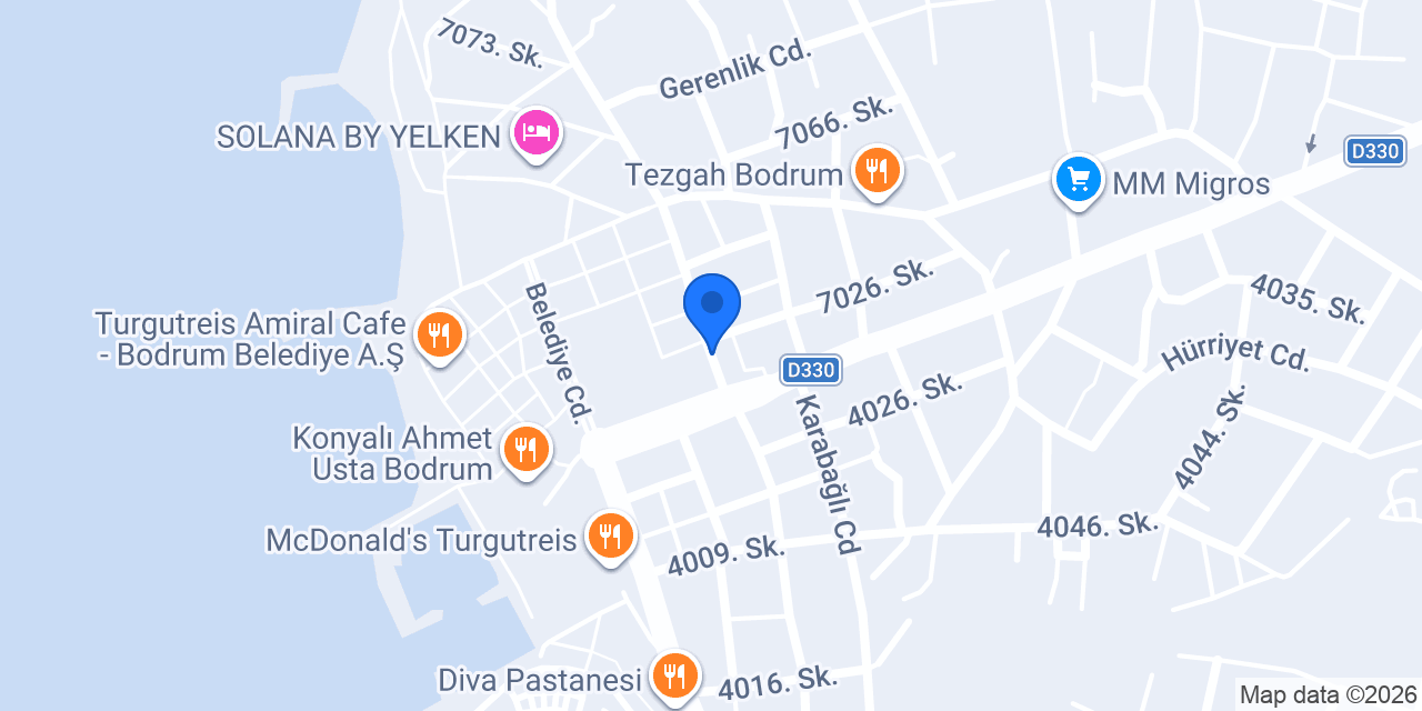 Deniz Çiçekçilik Turgutreis konumu