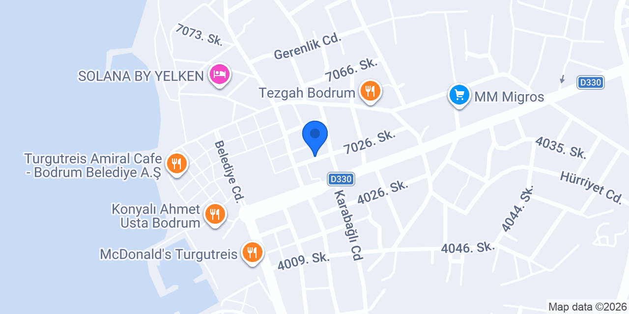 Yücel Elektrik Çilingir Turgutreis konumu