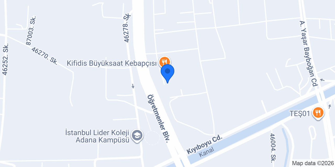 Türkiye Finans Adana Ticari Şubesi konumu