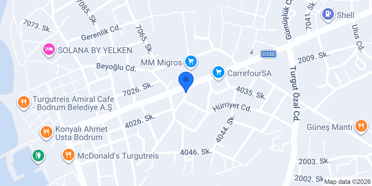 Meşhur Ortakent Simitçisi - Turgutreis Şube konumu