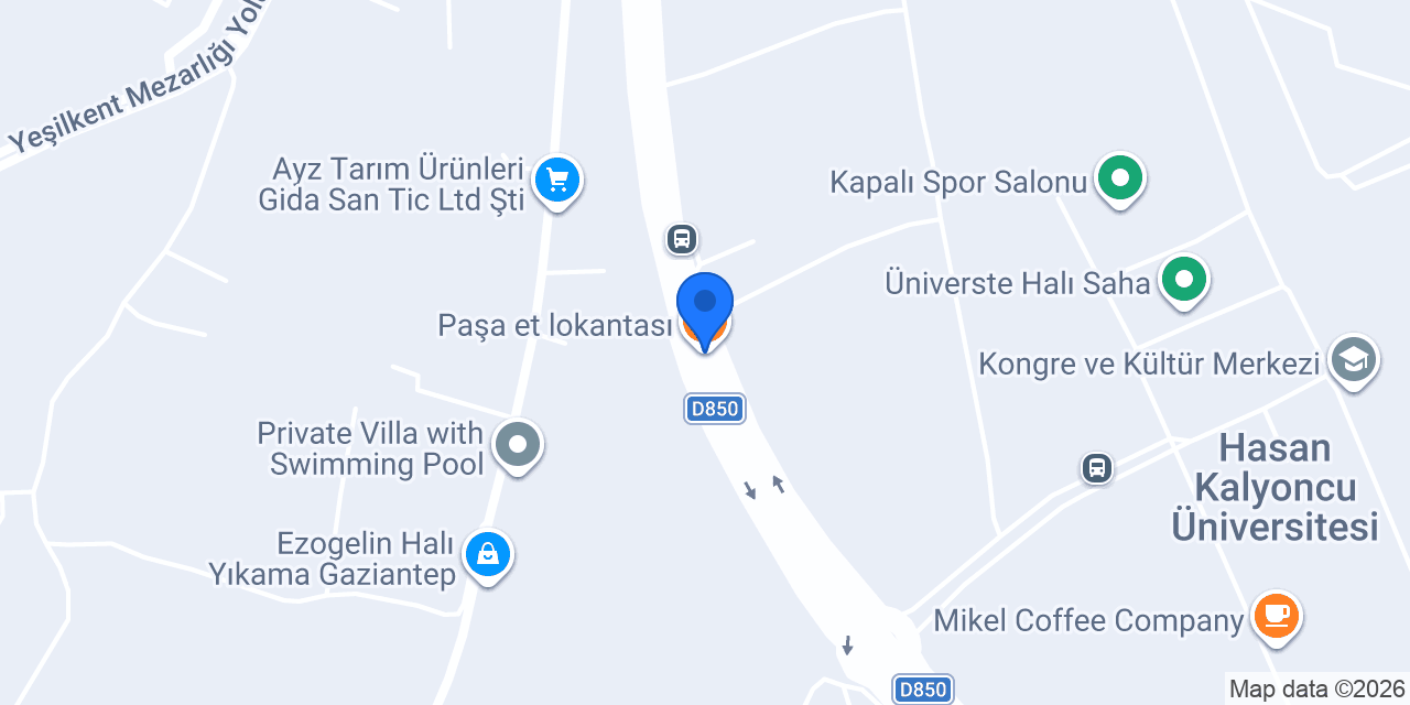 Paşa et lokantası konumu
