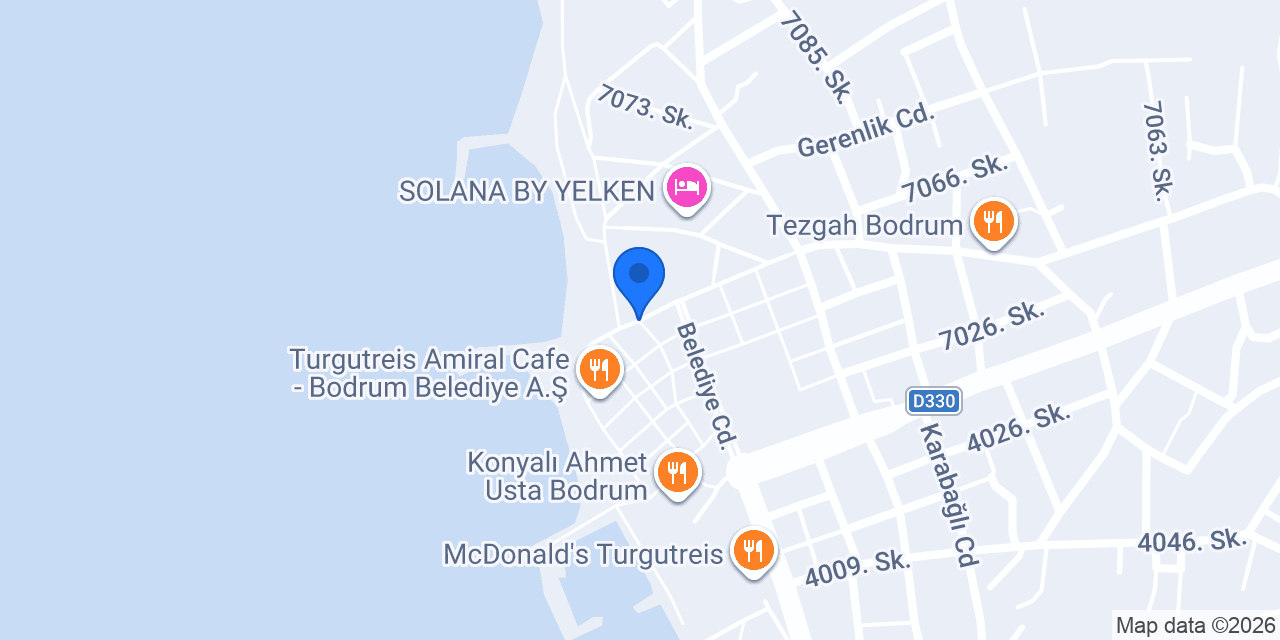 Turgutreis Waffle & Dondurma konumu