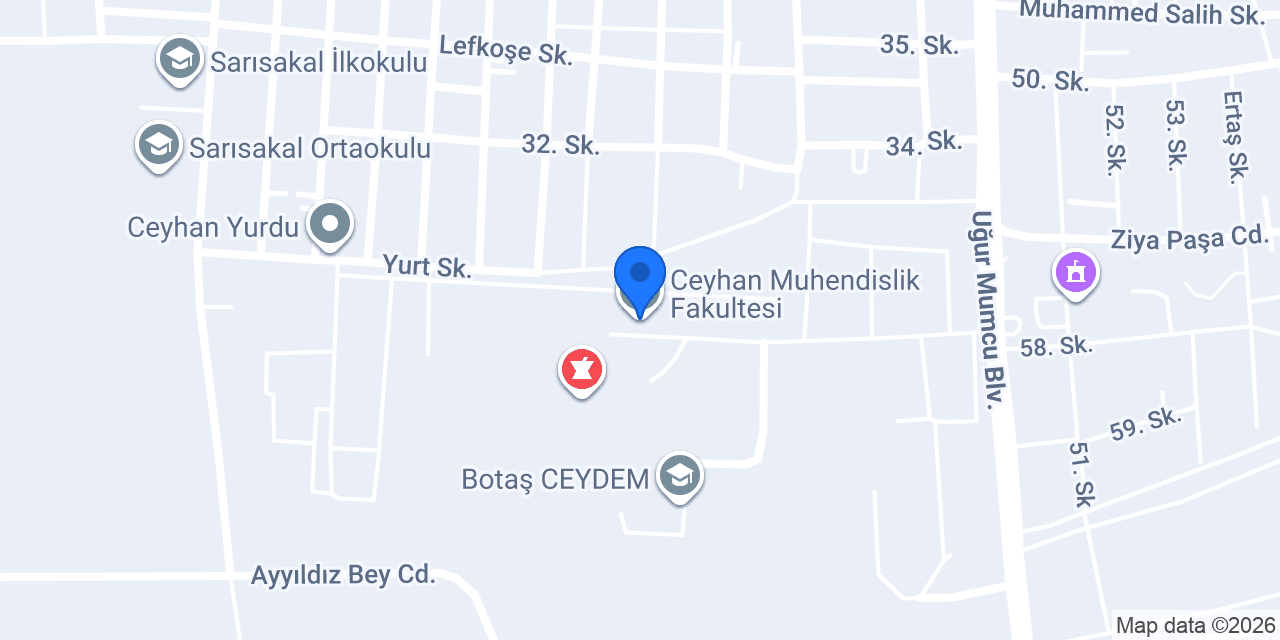 Ceyhan Muhendislik Fakultesi konumu