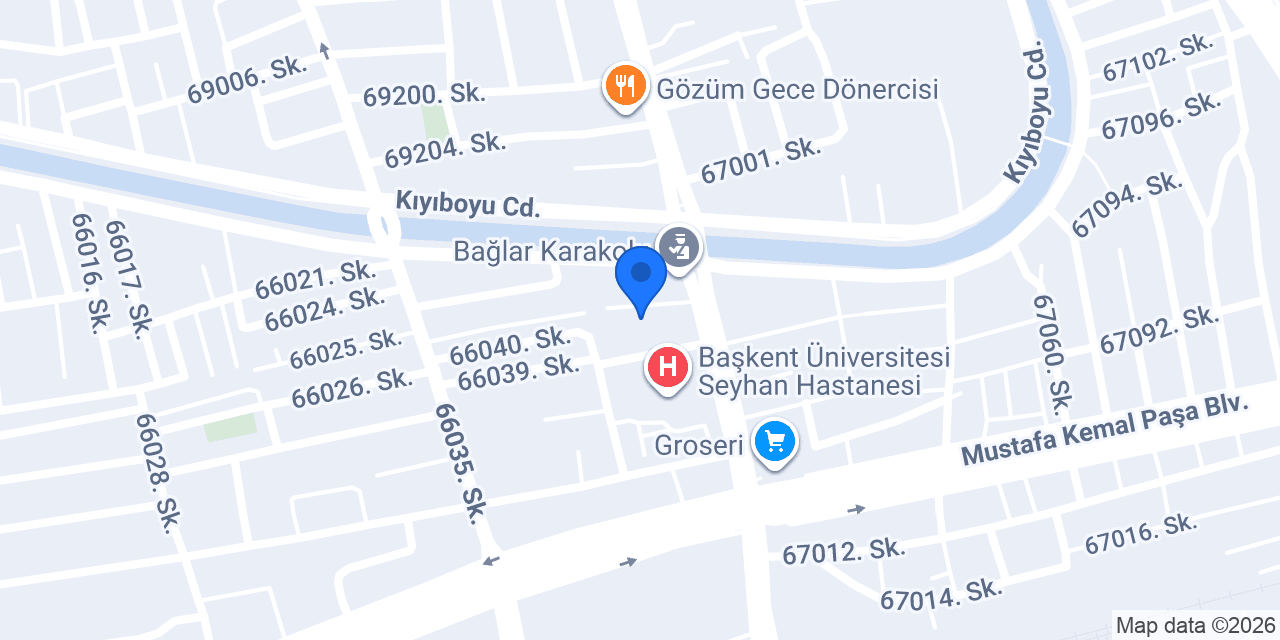 Seyhan Başkent Üniversitesi Hastanesi Mescidi konumu