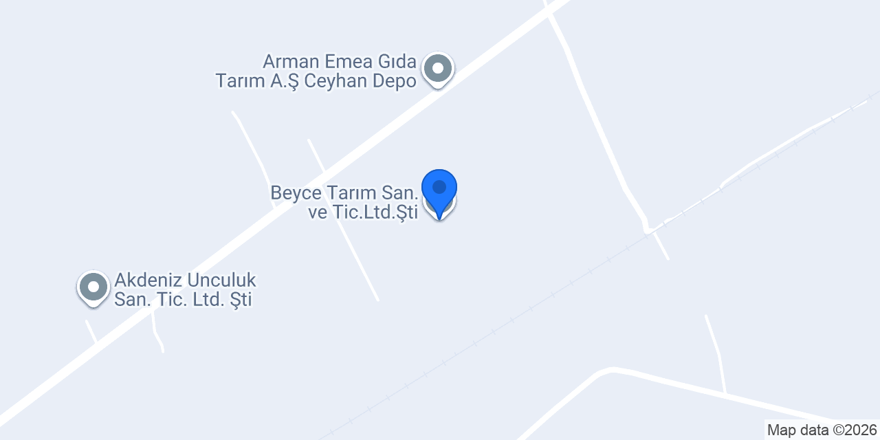 Beyce Tarım San.ve Tic.Ltd.Şti. konumu